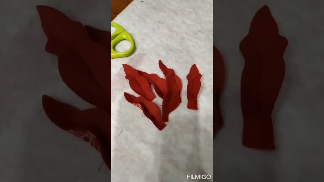 tutorial fustella fiore stella di natale per pannolenci