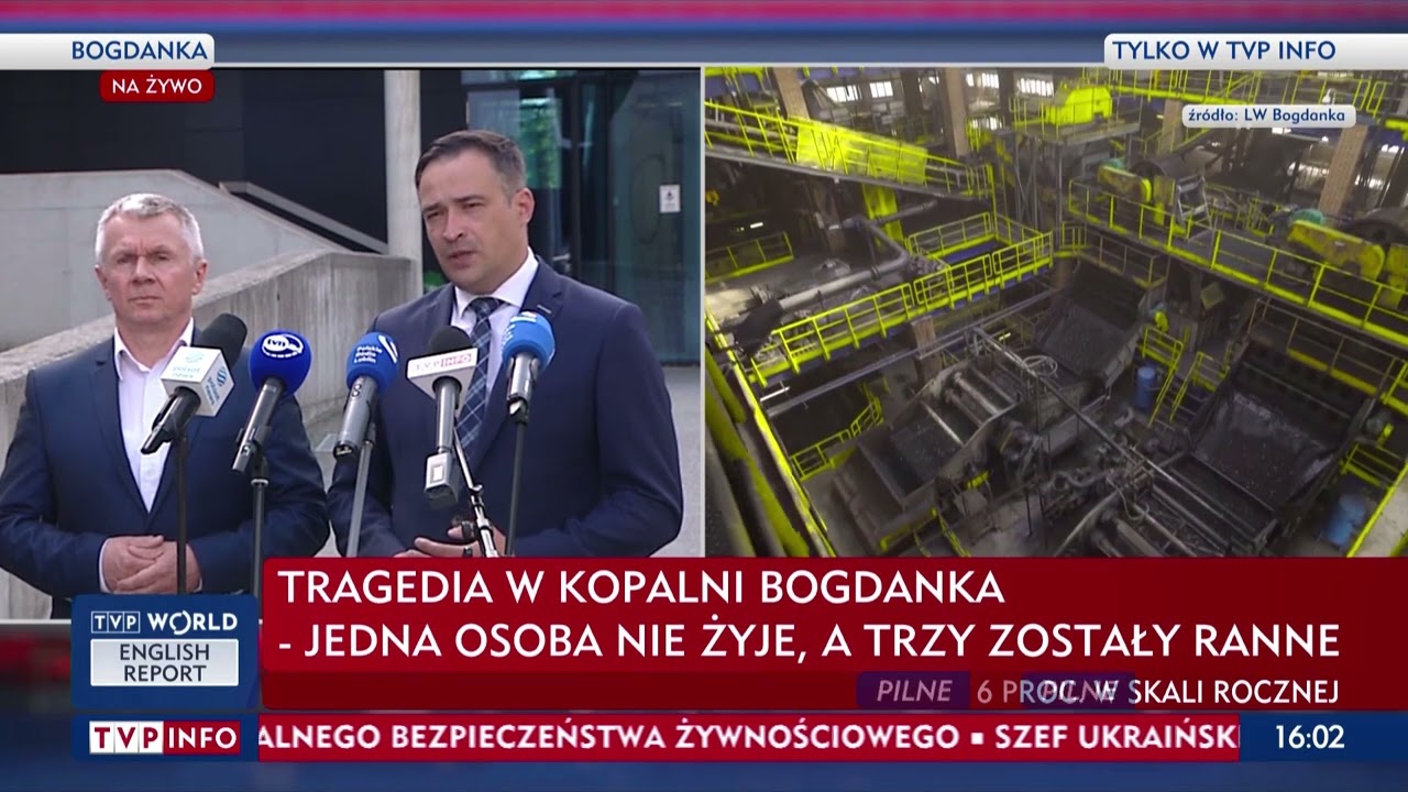 Wypadek w kopalni Bogdanka. Zmarły mężczyzna pracował przy udrożnianiu zbiornika retencyjnego