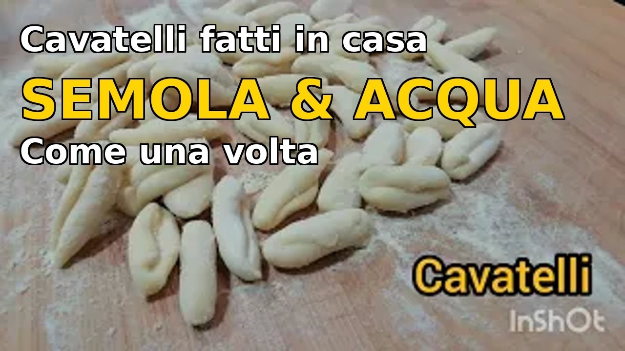 Cavatelli fatti in casa, solo semola e acqua