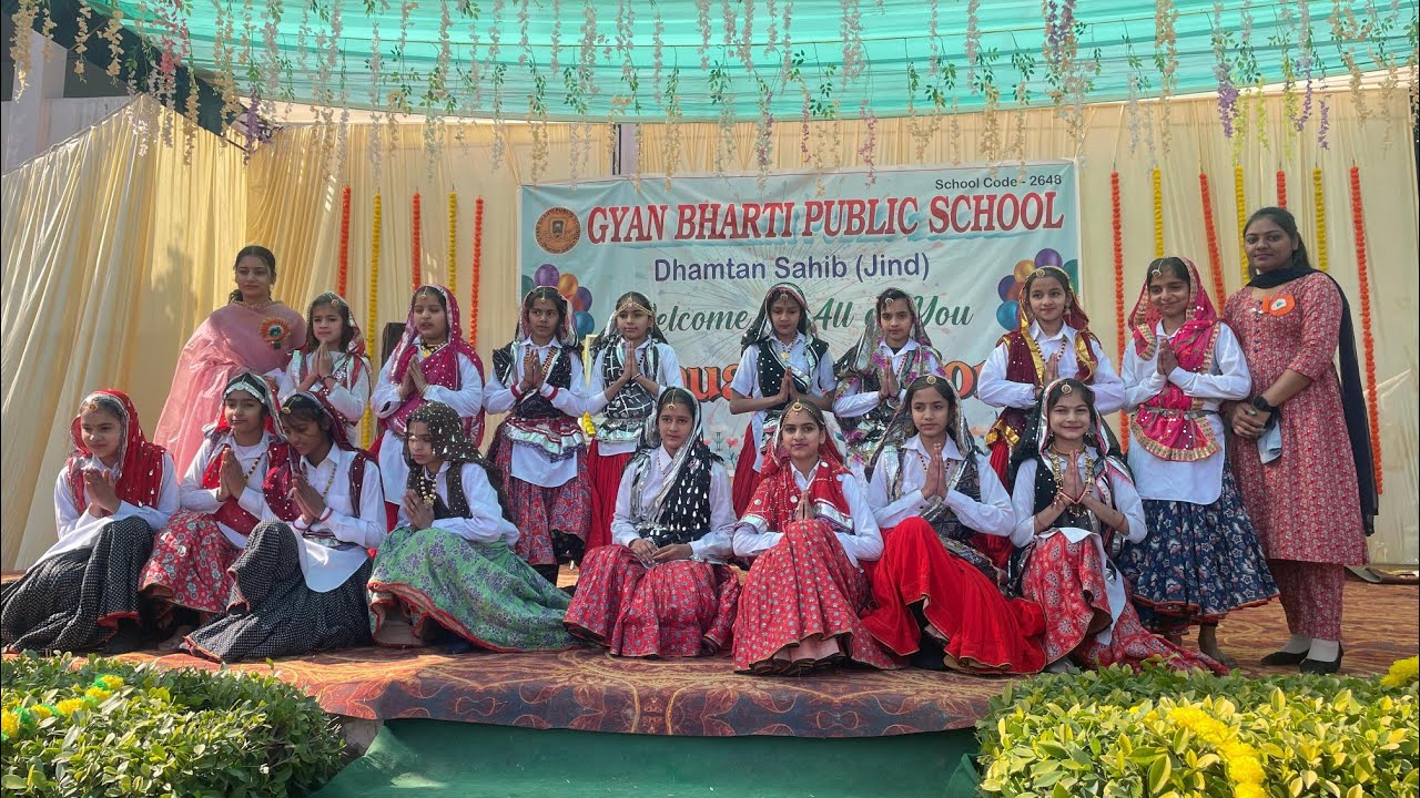 Haryanvi folk dance Gyan bharti public school Dhamtan sahib, Replic day function