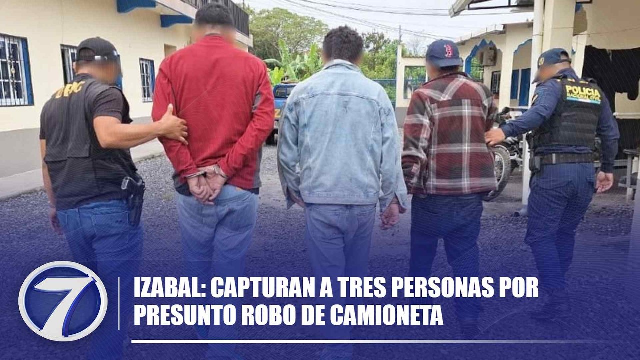 Izabal: Capturan a tres personas por presunto robo de camioneta