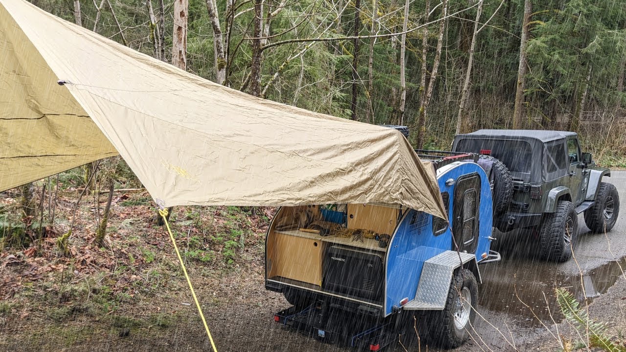 Rainy Camping With A Winter Storm Warning | Camp Cocktails
