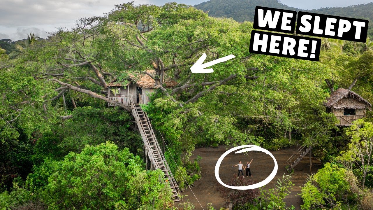 WE SLEPT IN A JUNGLE TREEHOUSE (overlooking an active volcano)