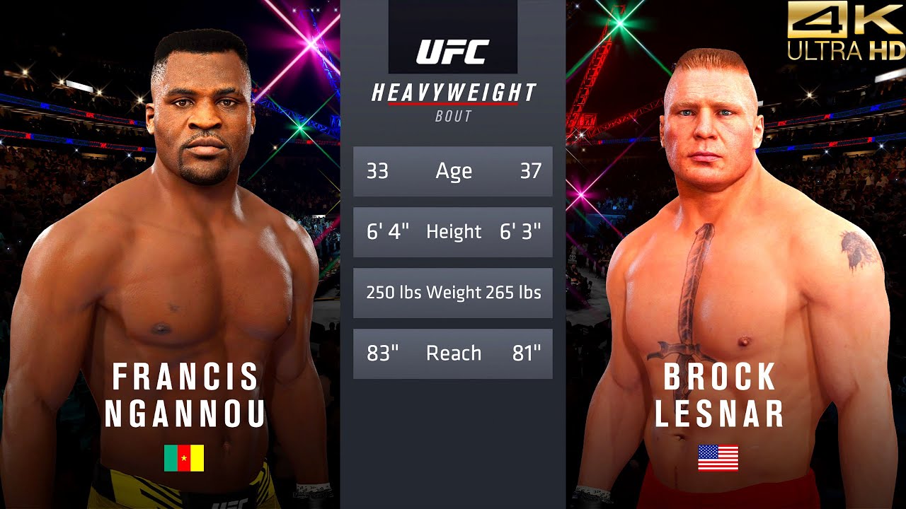 UFC 4 (PS5) Francis Ngannou vs. Brock Lesnar [4K ULTRA HD | GODLIKE QUALITY]