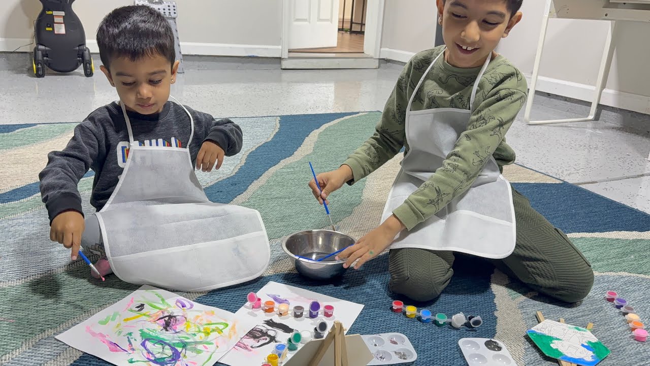 Tiny Hands, Big Art 🎨 | Painting Time with Little Artists