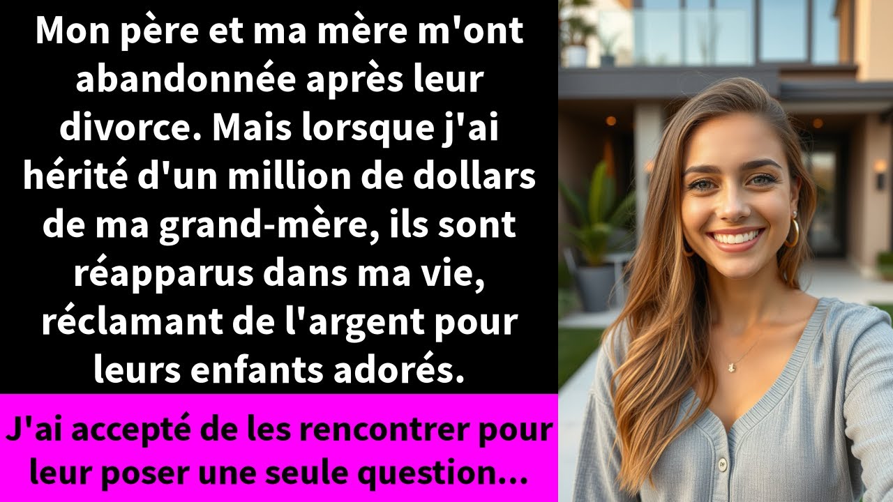 Mon père et ma mère m'ont abandonnée après leur divorce.