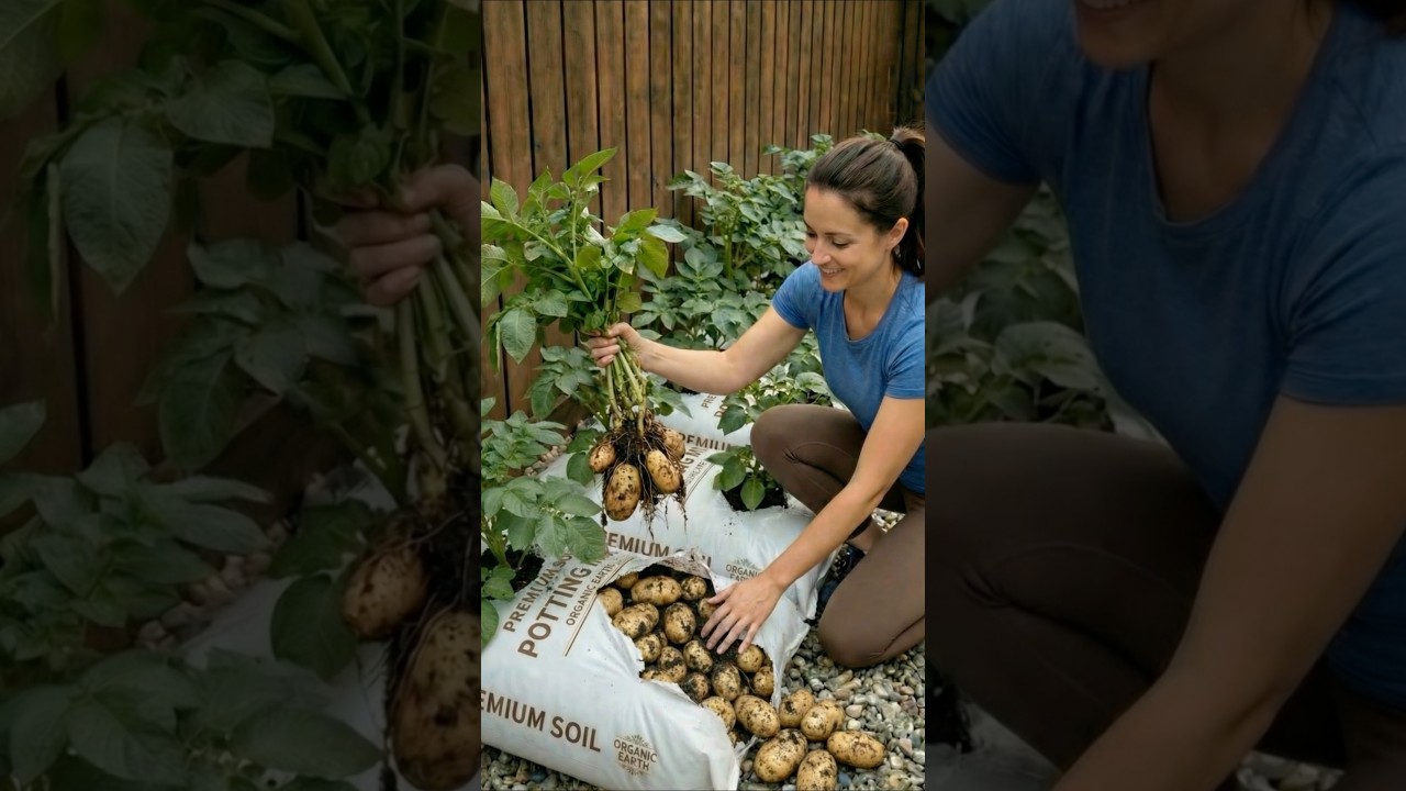 Grow 3&times; More Potatoes in Soil Bags 🥔  High-Yield Garden Trick🔥
