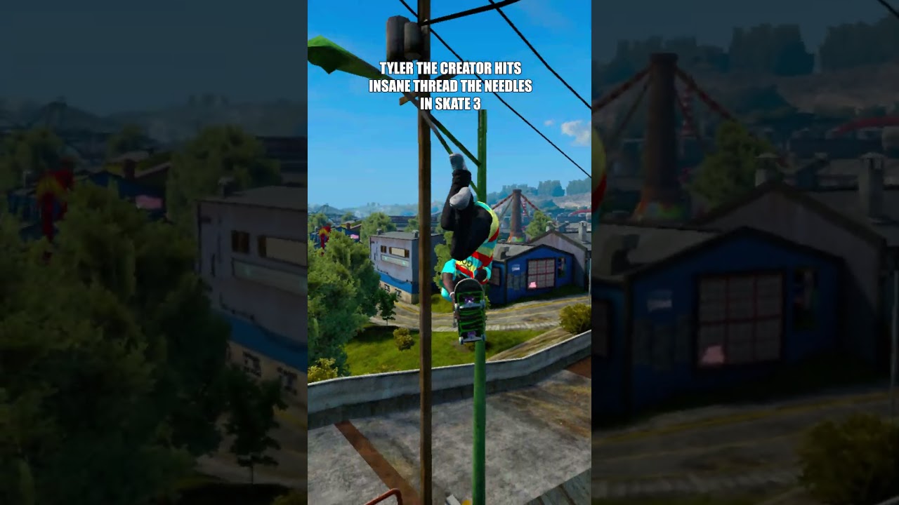 Tyler The Creator Hits INSANE Thread The Needles In Skate 3 #Shorts #Skate3 #Skate