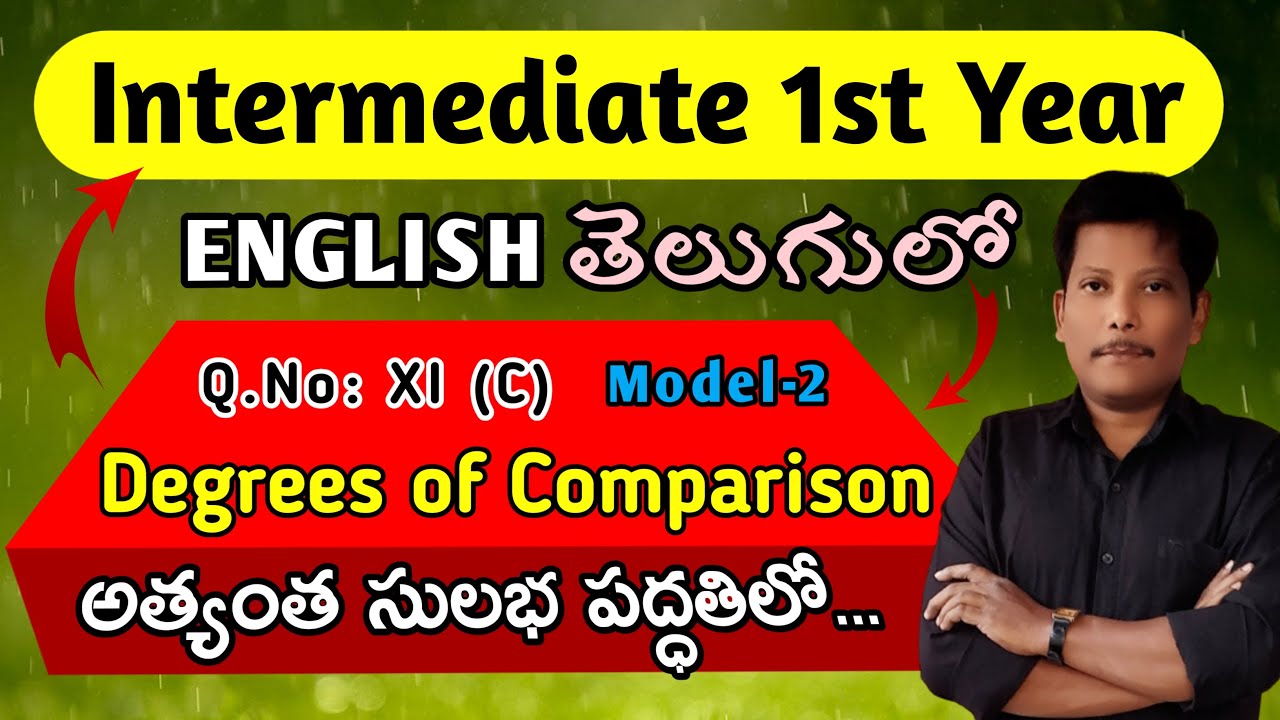 Intermediate First Year English || Degrees of Comparison (Model-02).