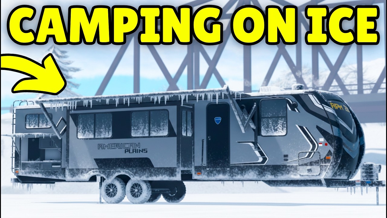 I Went Camping on a Frozen Lake in APM | Roblox American Plains Mudding
