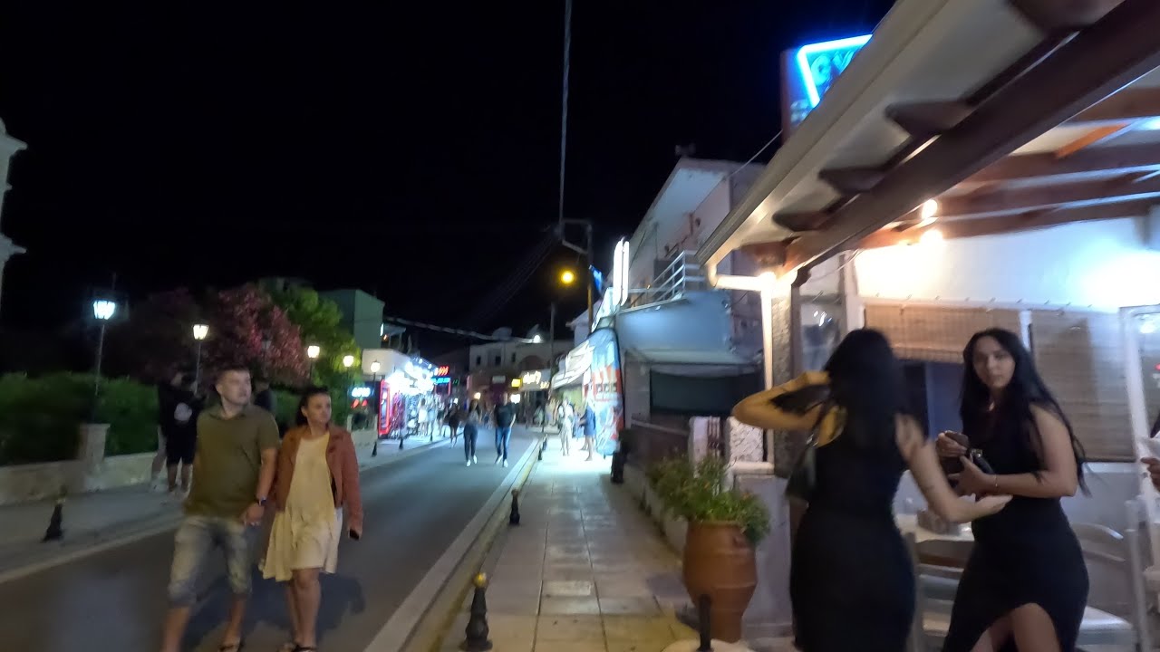 SIDARI-NIGHTLIFE WALK TOUR- Corfu ,Greece-2023 - [4k]-7