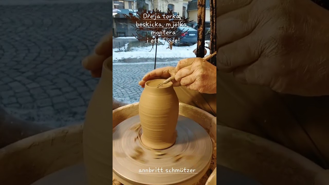 Dreja en kanna. Inga klipp och normal hastighet  Tack för alla snälla meddelande från er /Annbritt 