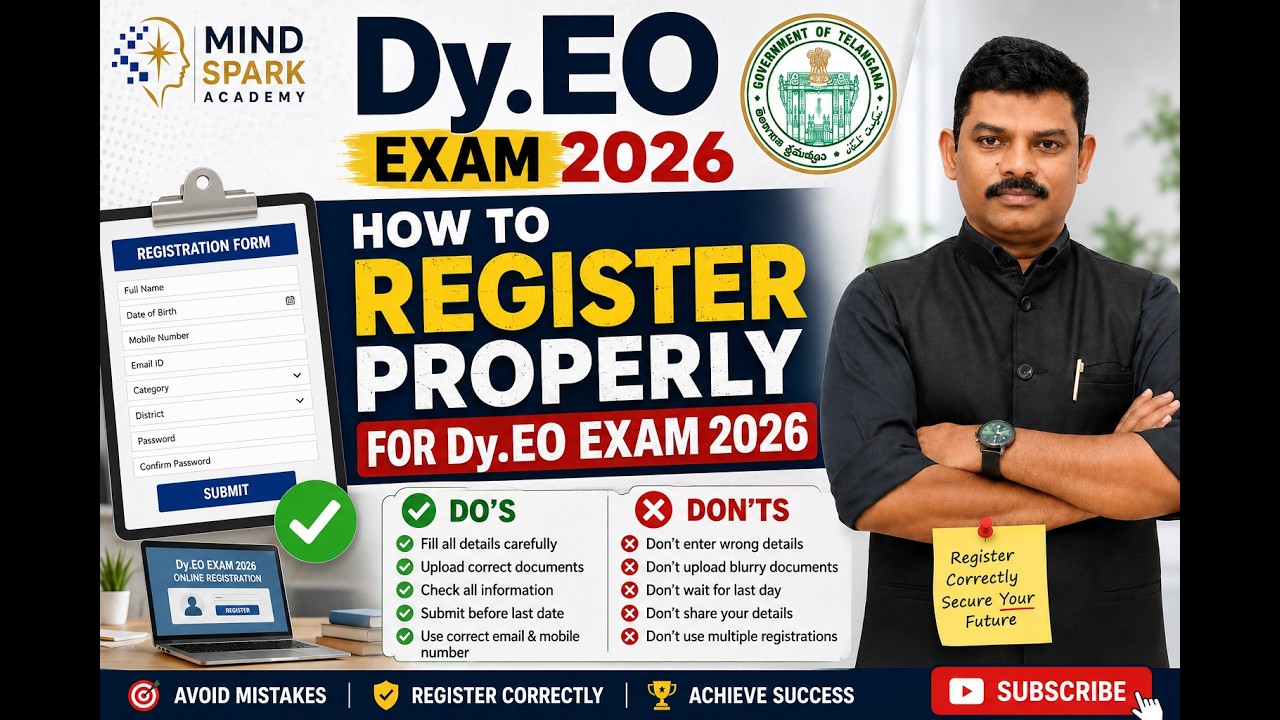 Dy.EO 2026 Registration Process Explained | How to Fill TGPSC Dy.EO Application Form Correctly |
