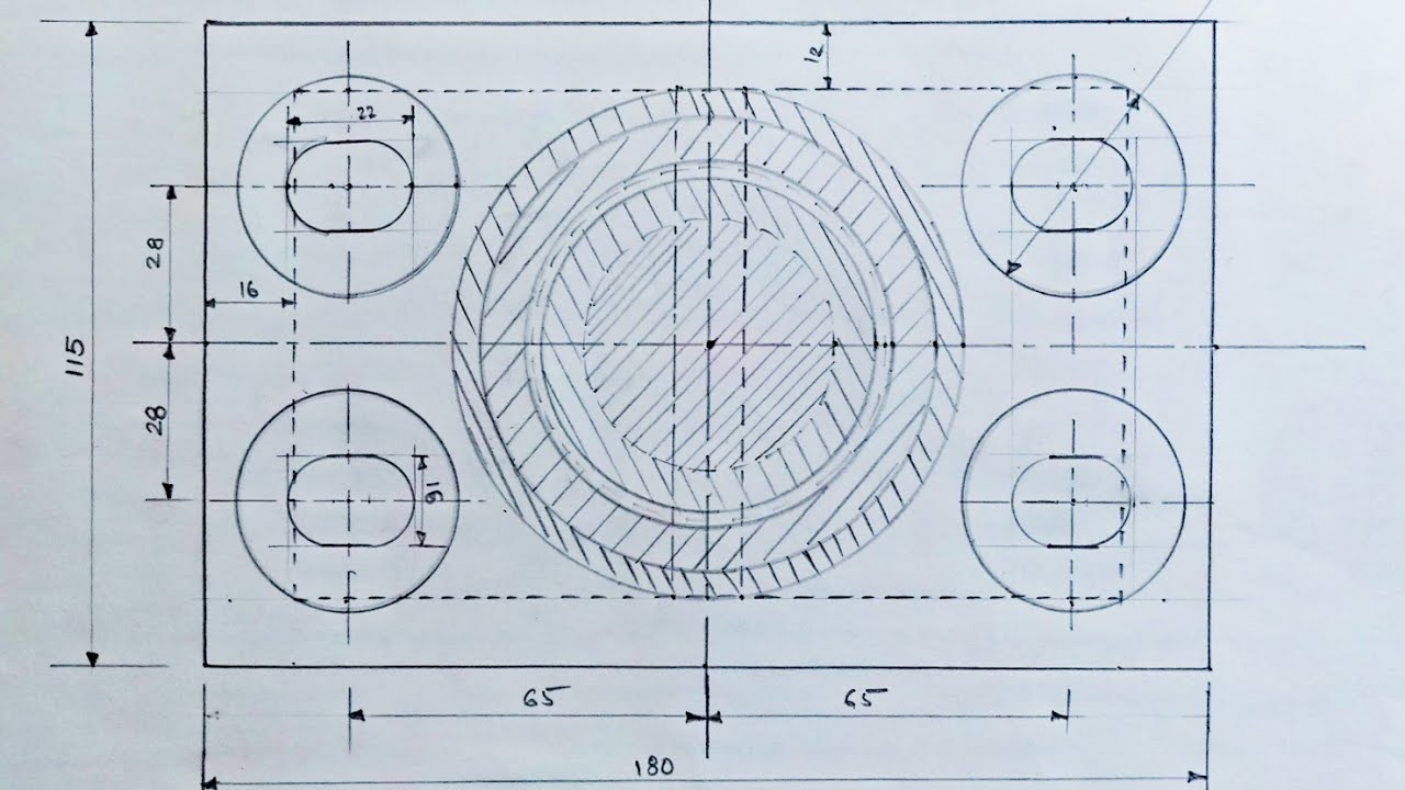 Top View of Foot-Step Bearing, Full Dimensions, #saifim03