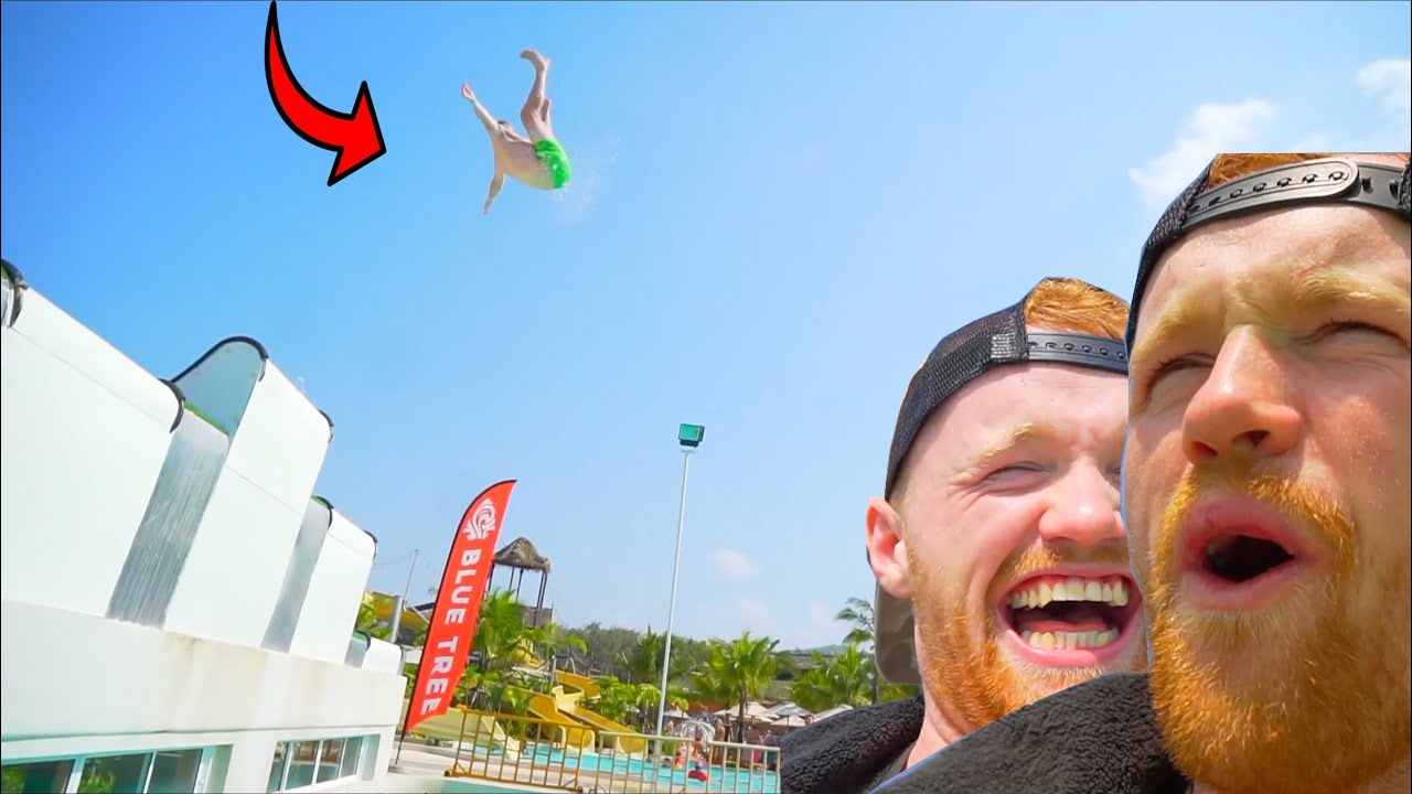 CRAZY DANGEROUS WATERPARK IN THAILAND!! *LEE KNOCKED HIMSELF OUT*
