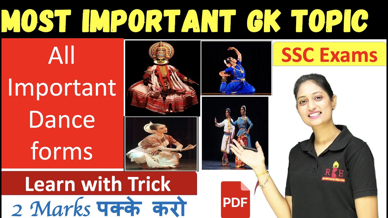 Important dance forms and their states triks| Most important GK topics for SSC CGL 2022