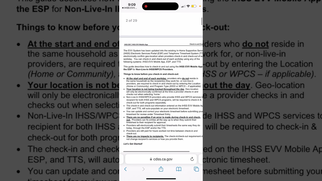 How to login to IHSS EVV mobile app?