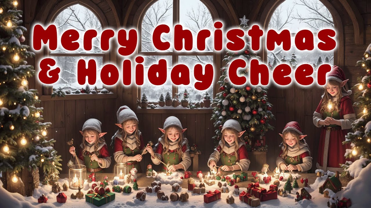 🎄 Joyful Christmas Ambience | Elves Toy Workshop • Magical Holiday Music, Snow & Whimsical Cheer