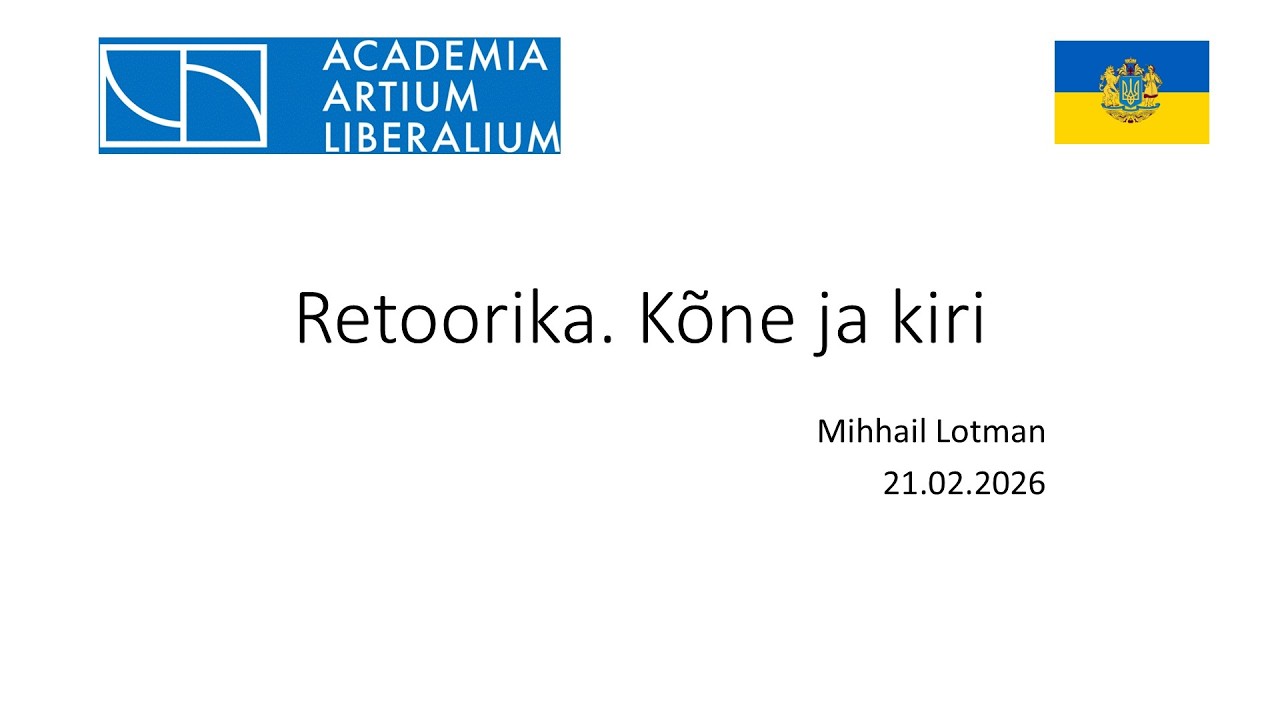 Vaba Akadeemia loeng 21.02.2026: Mihhail Lotman 