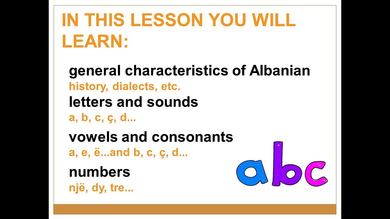 01  Albanian Alphabet (Të mësojmë shqip!)