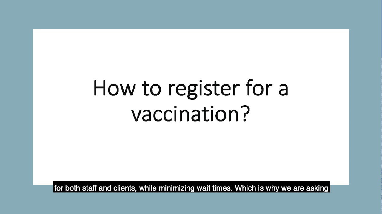 How to register for a vaccination?