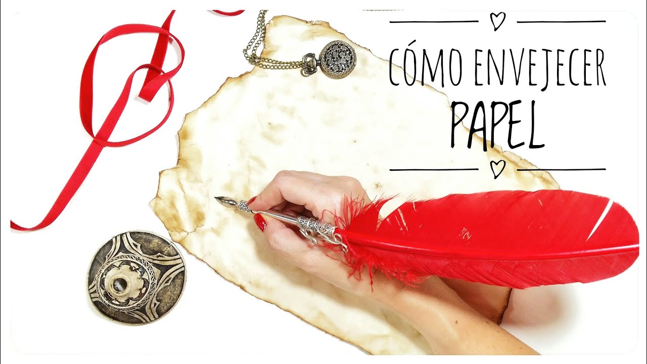 ENVEJECER PAPEL con 3 TÉCNICAS: TÉ, CAFÉ y DISTRESS INK. (HOW TO MAKE OLD PAPER) DIY.