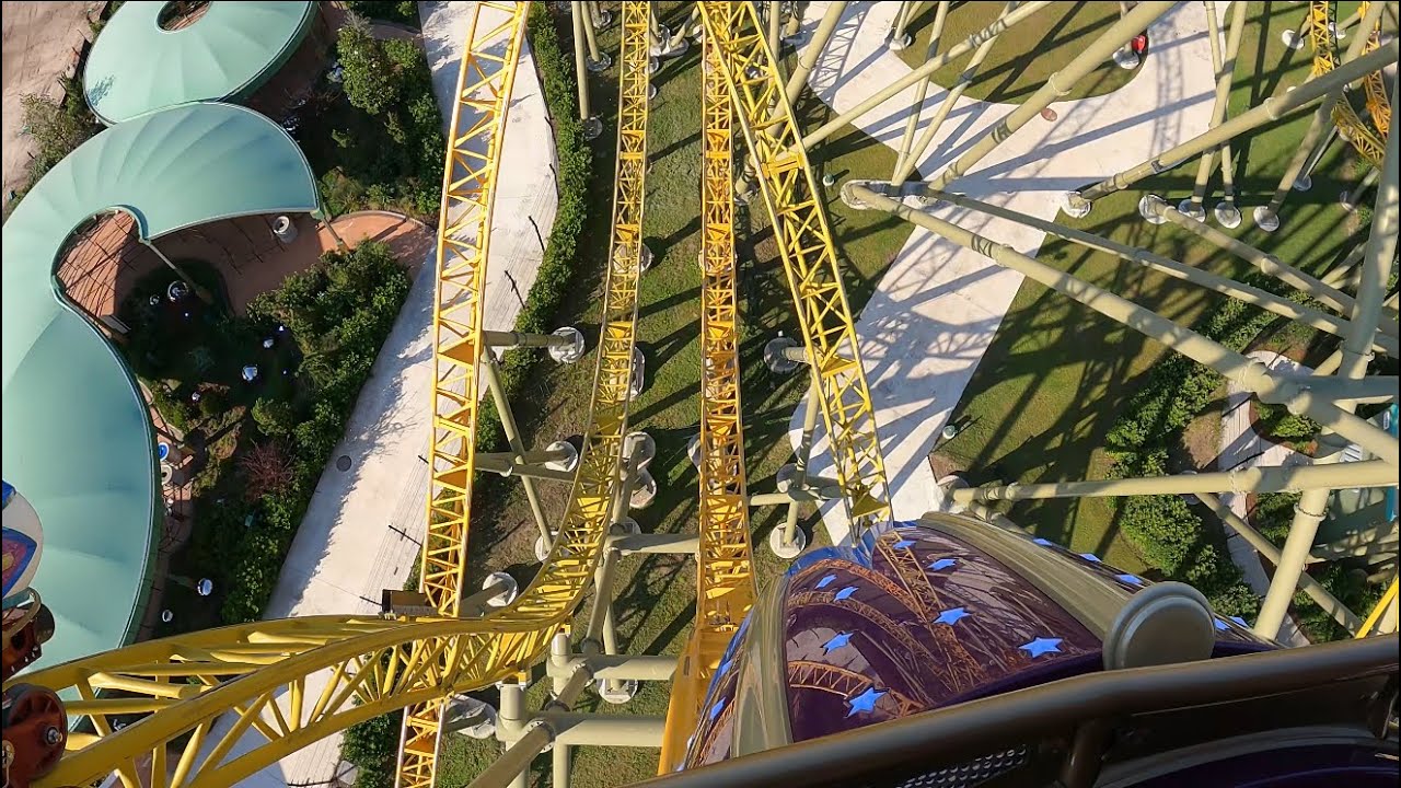 Onride: 'Stardust racers' 🎢 (Yellow) 4K/POV 2025 - Epic universe