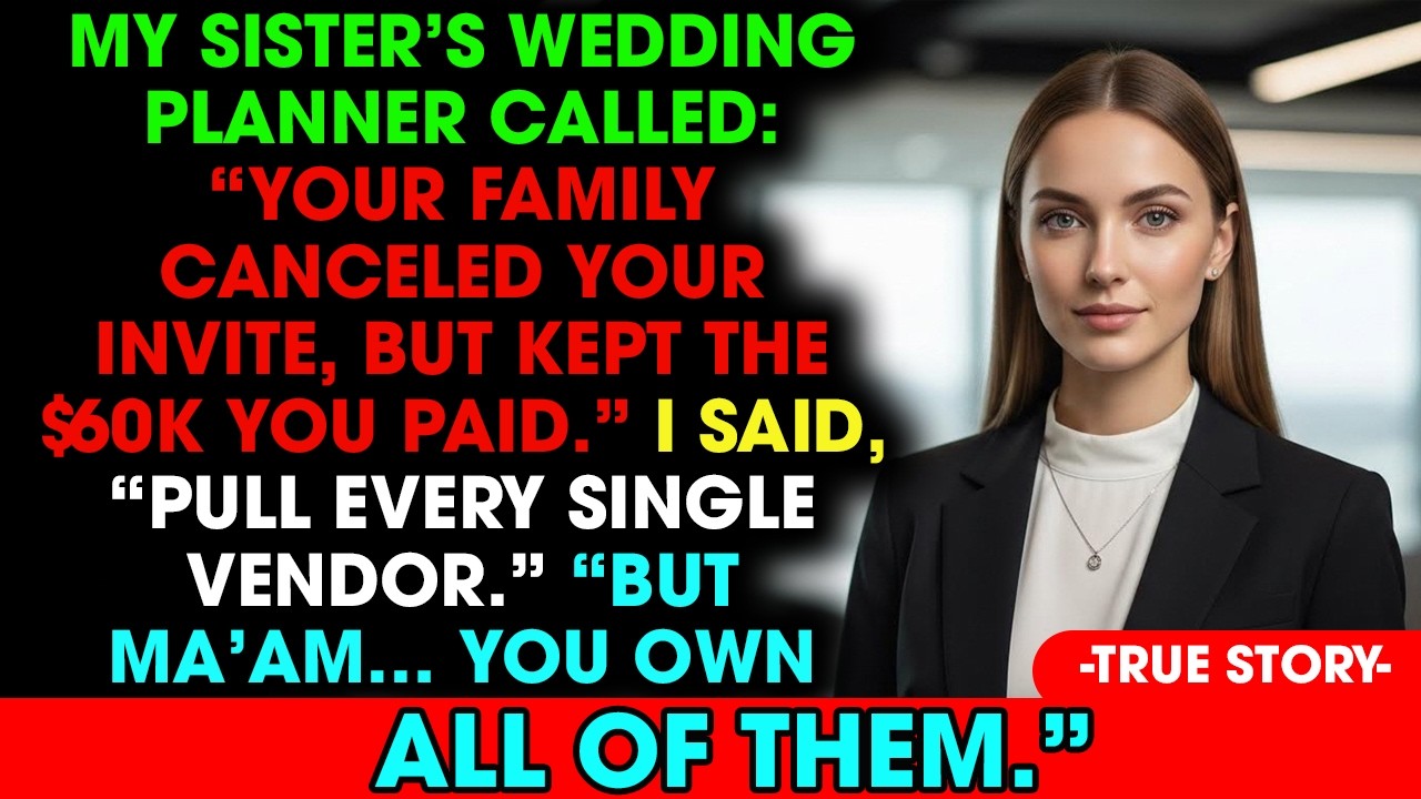 My Sister's Wedding Planner Called: 'Your Family Canceled Your Invite, but Kept the $60k You Paid.'