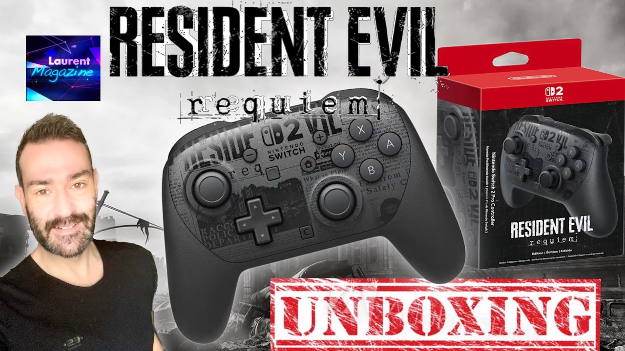 UNBOXING RESIDENT EVIL REQUIEM MANETTE PRO CONTROLLER NINTENDO SWITCH 2
