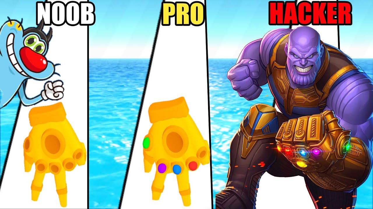 NOOB vs PRO vs HACKER | In Glove Power  | With Oggy And Jack | Rock Indian Gamer |