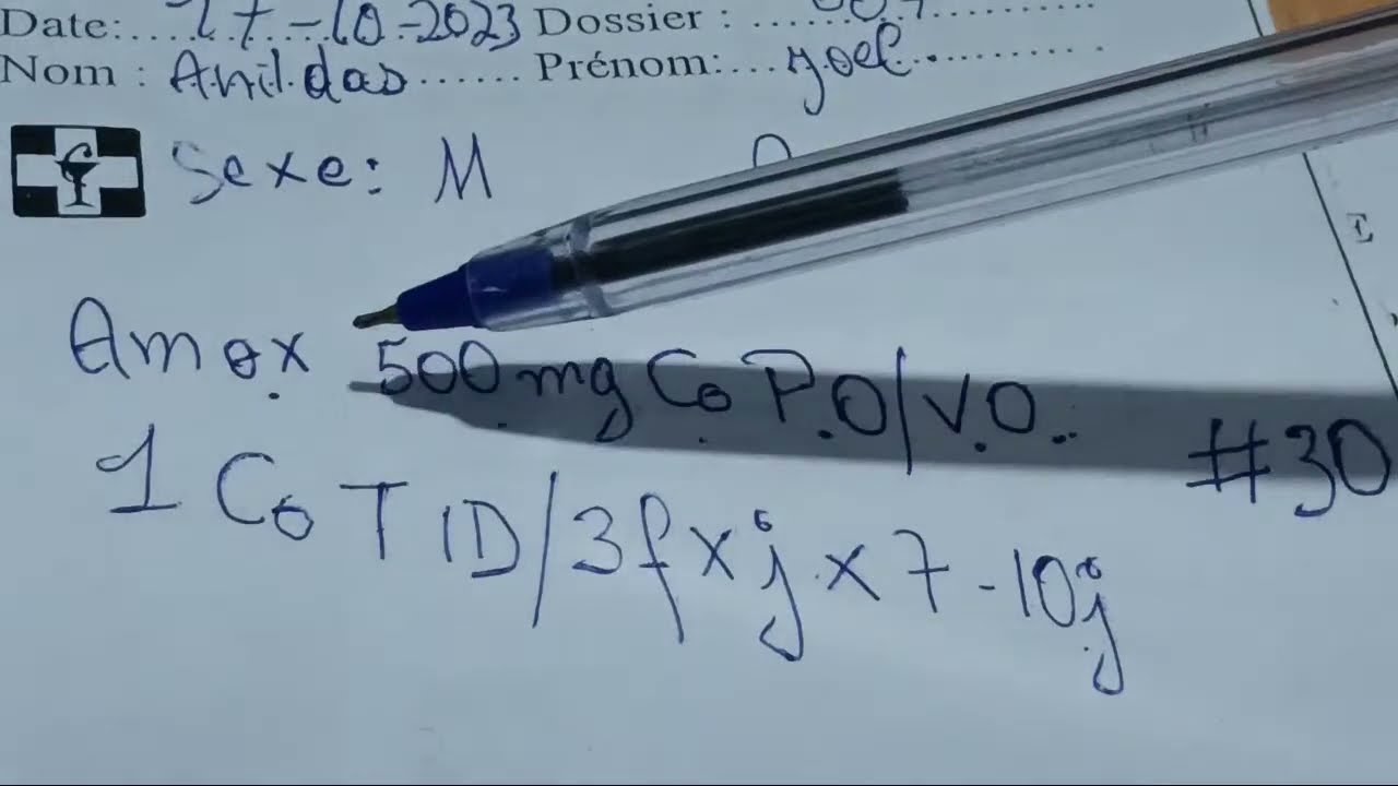 Comment lire une prescription médicale/ Docteur Destiné Grégory