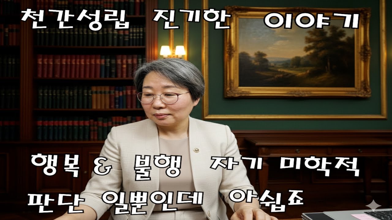 천간성립요건 행복&불행 자기 미학적 판단일뿐인데 아쉽져