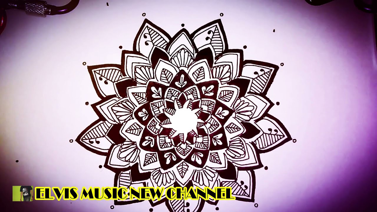 Beautiful Floral Mandala Tattoo Design With Visual Effect Time Lapse