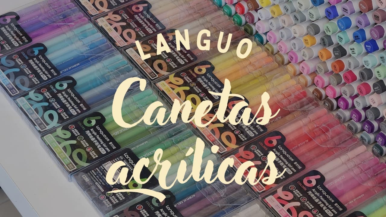 Canetas em Gel Acrílicas LANGUO - Ponta 1.0 - 90 cores