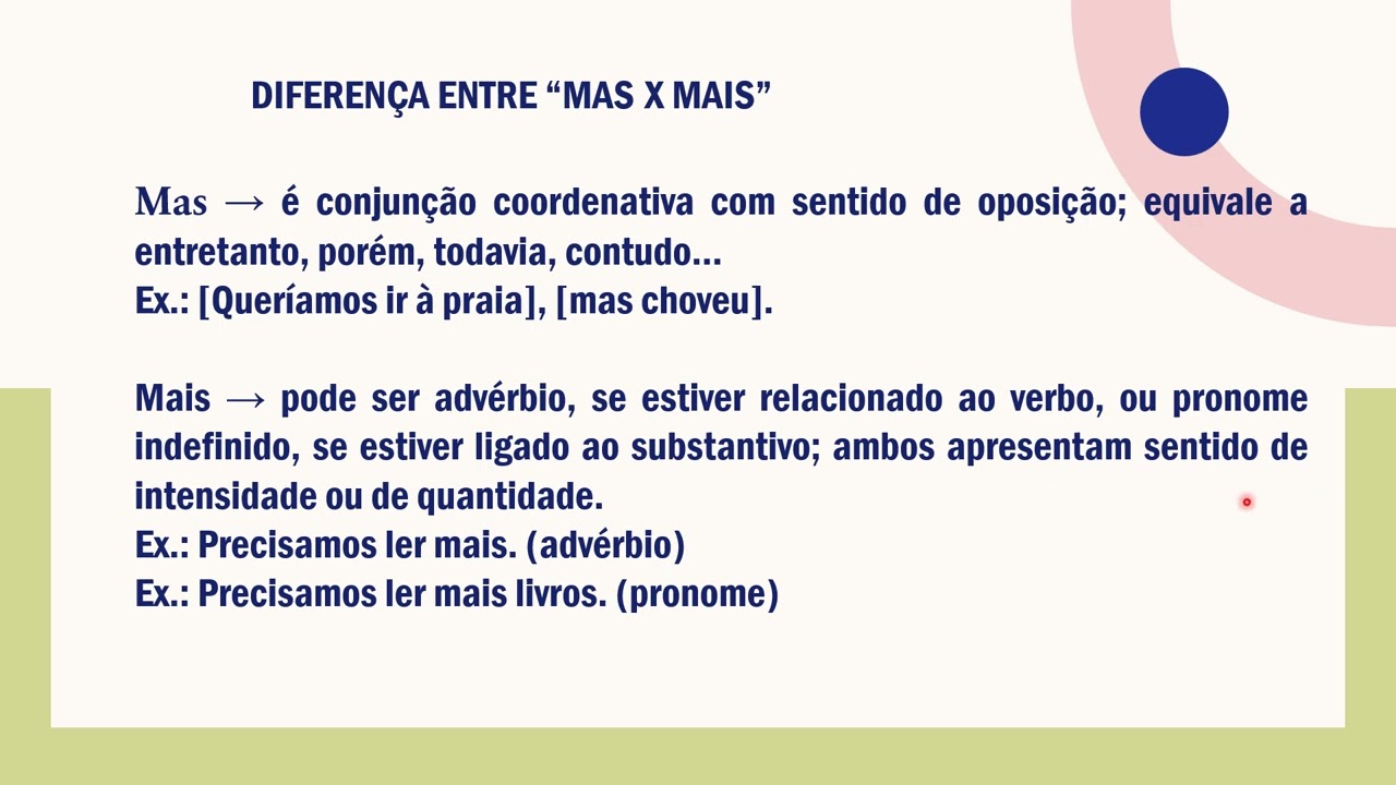 “Mas x Mais”, “Onde x Aonde”, “Mal x Mau”