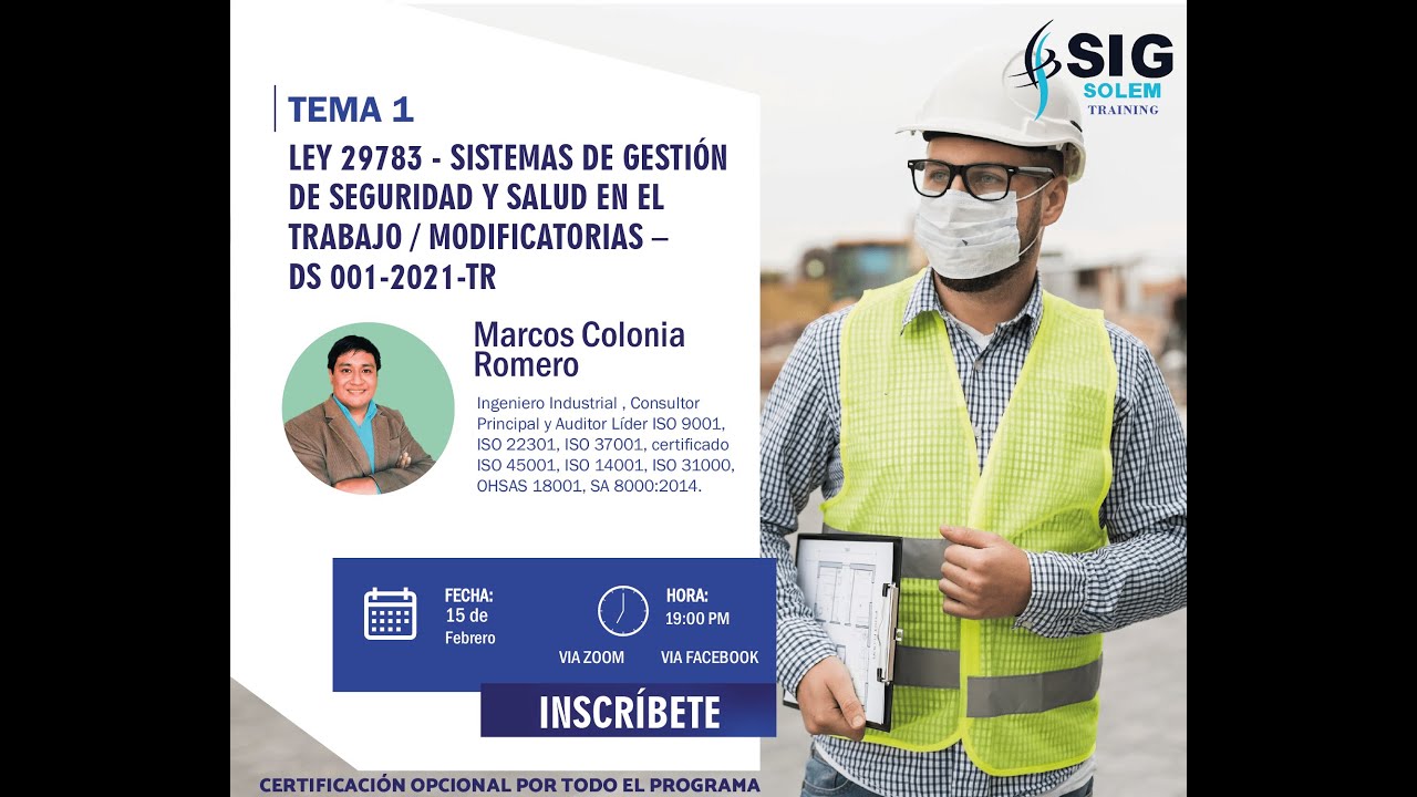 Ley 29783 - SGSST - Modificatoria DS 001-2021-TR