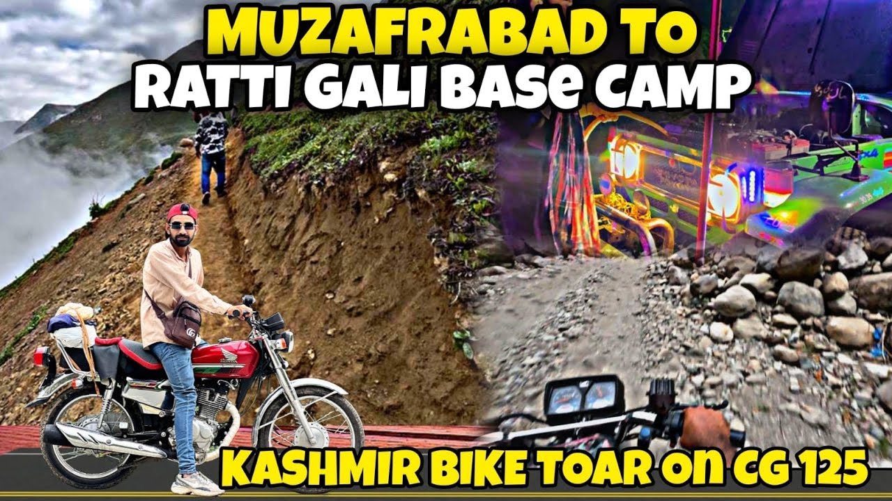 MUZAFFARABAD TO RATTI GALI BASE CAMP | kashmir bike tour 2025 | Day 3 
