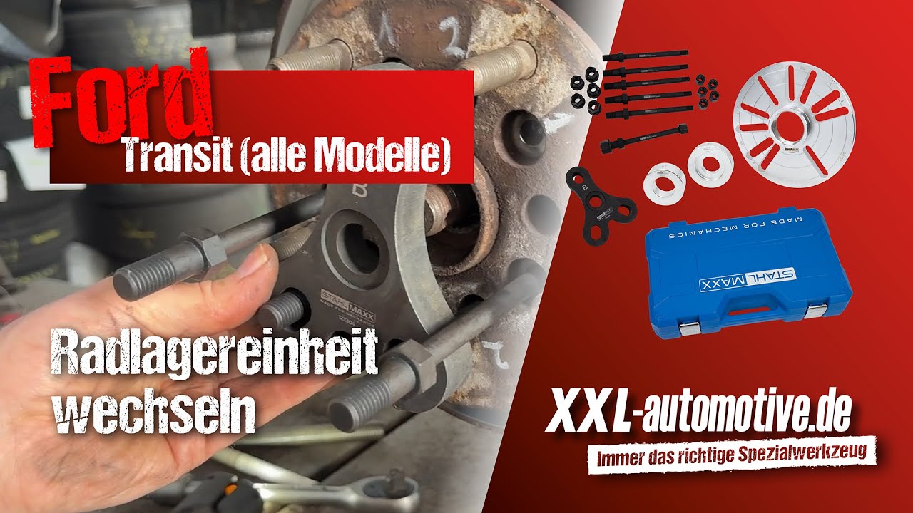 Ford Transit Radlagereinheit mit Bremsscheibe wechseln – mit Hydraulik geht`s ganz leicht!