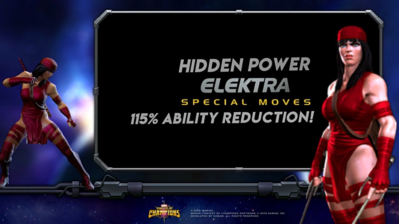 Elektra Hidden Power Over Danger sense - Marvel Contest of Champions
