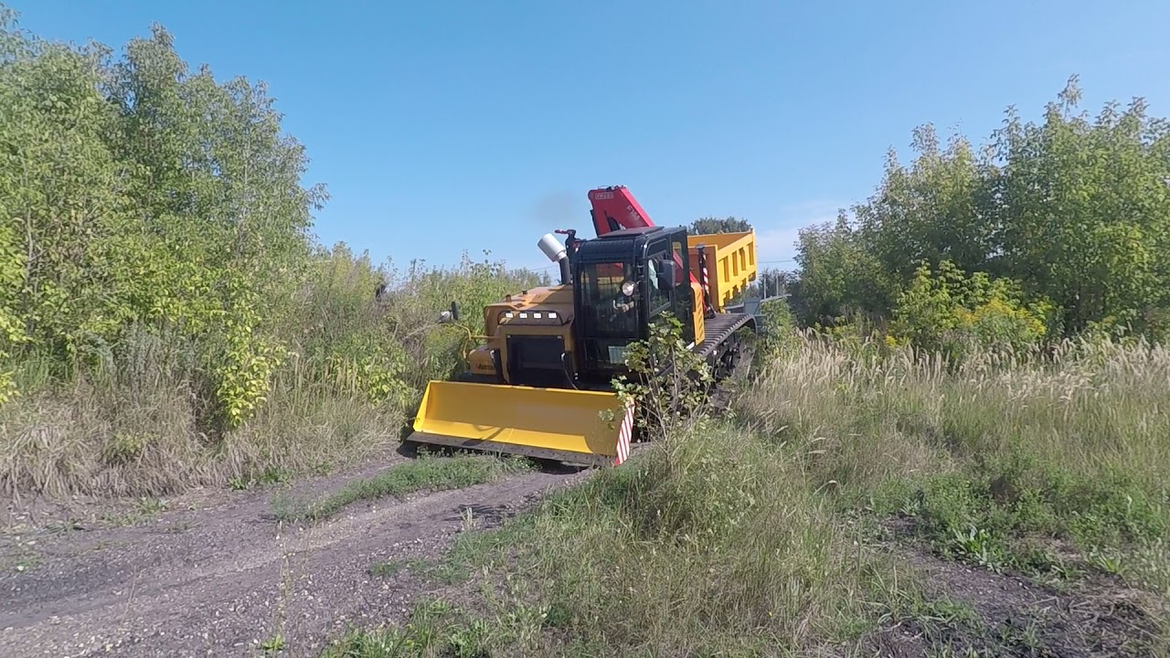 Самосвал гусеничный Morooka MST-2200 VD с краном FASSI F155