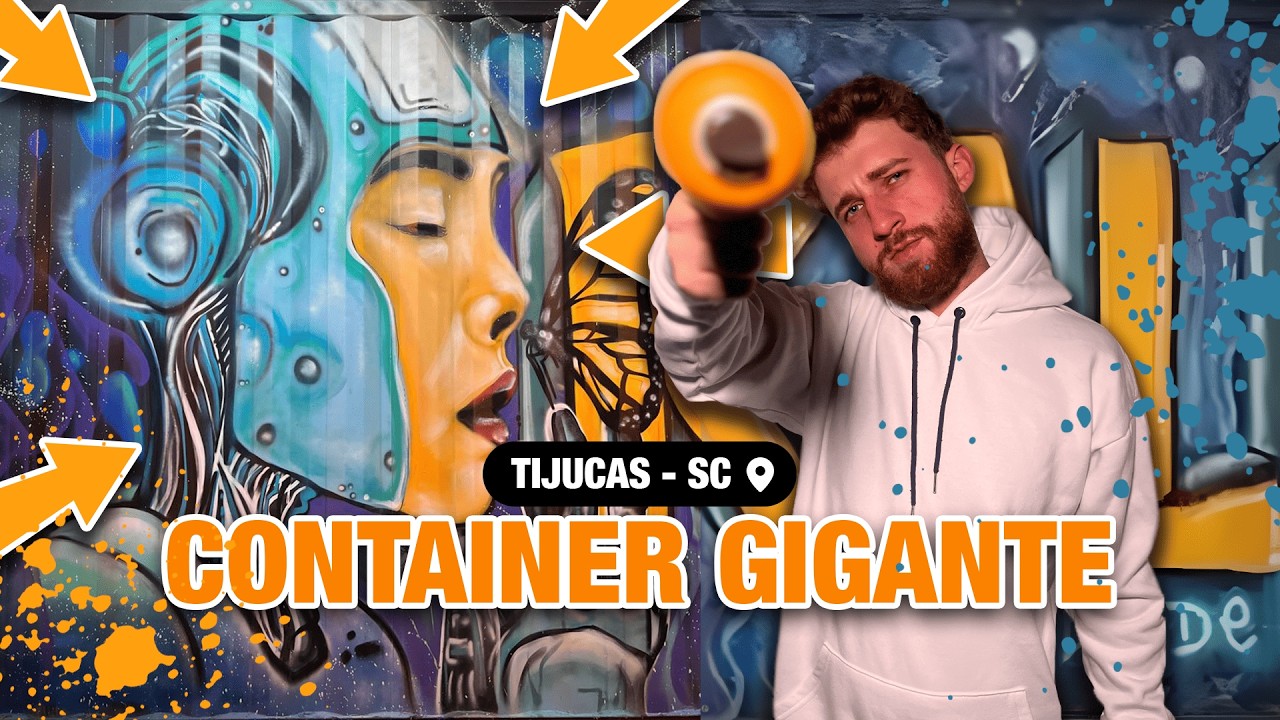 GRAFFITI em CONTAINER GIGANTE! 🔥 TIJUCAS - SC
