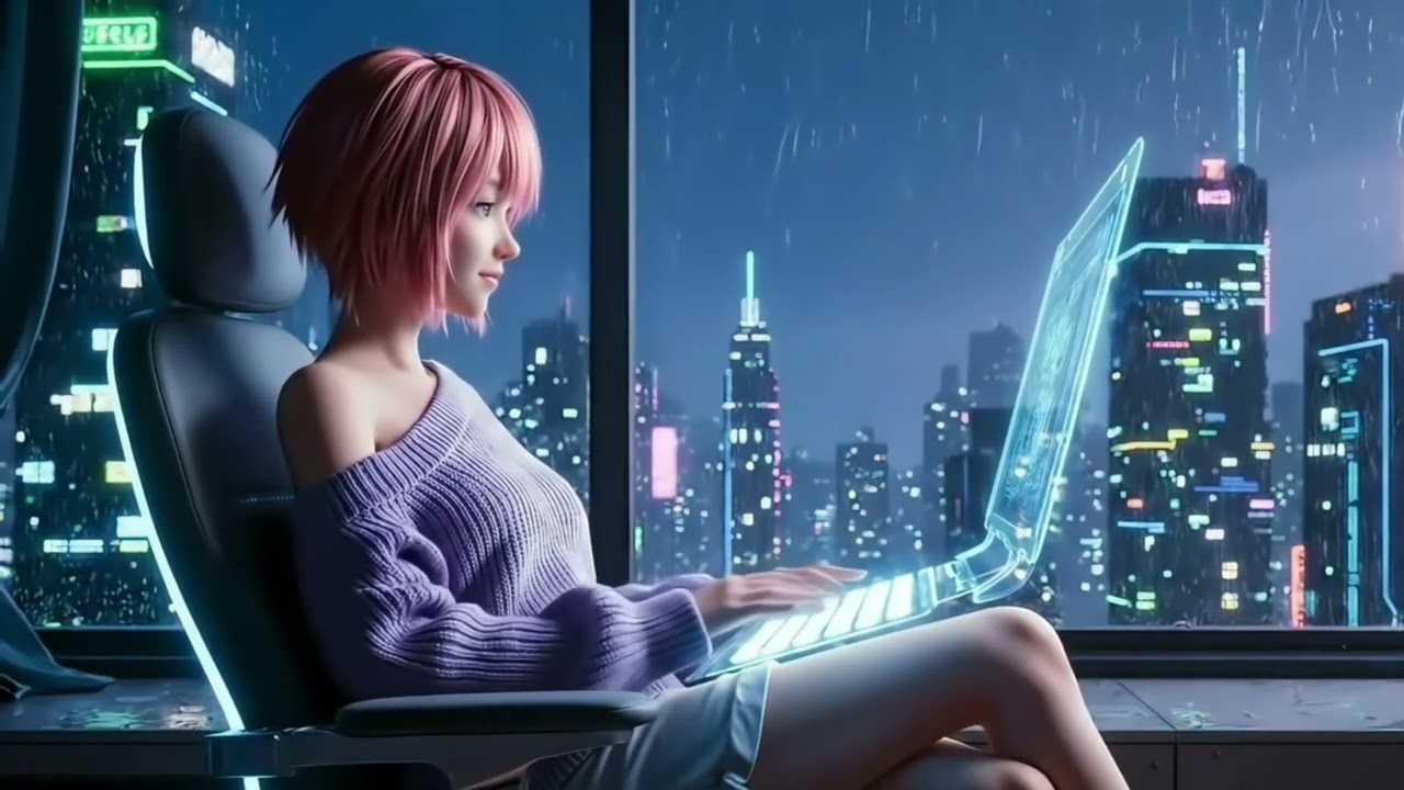♪ Rina Vibe Coding Focus Beats 2025 | Neon City Lofi Chill Pop Jazz Hip-Hop Work Study ft. Boyuan