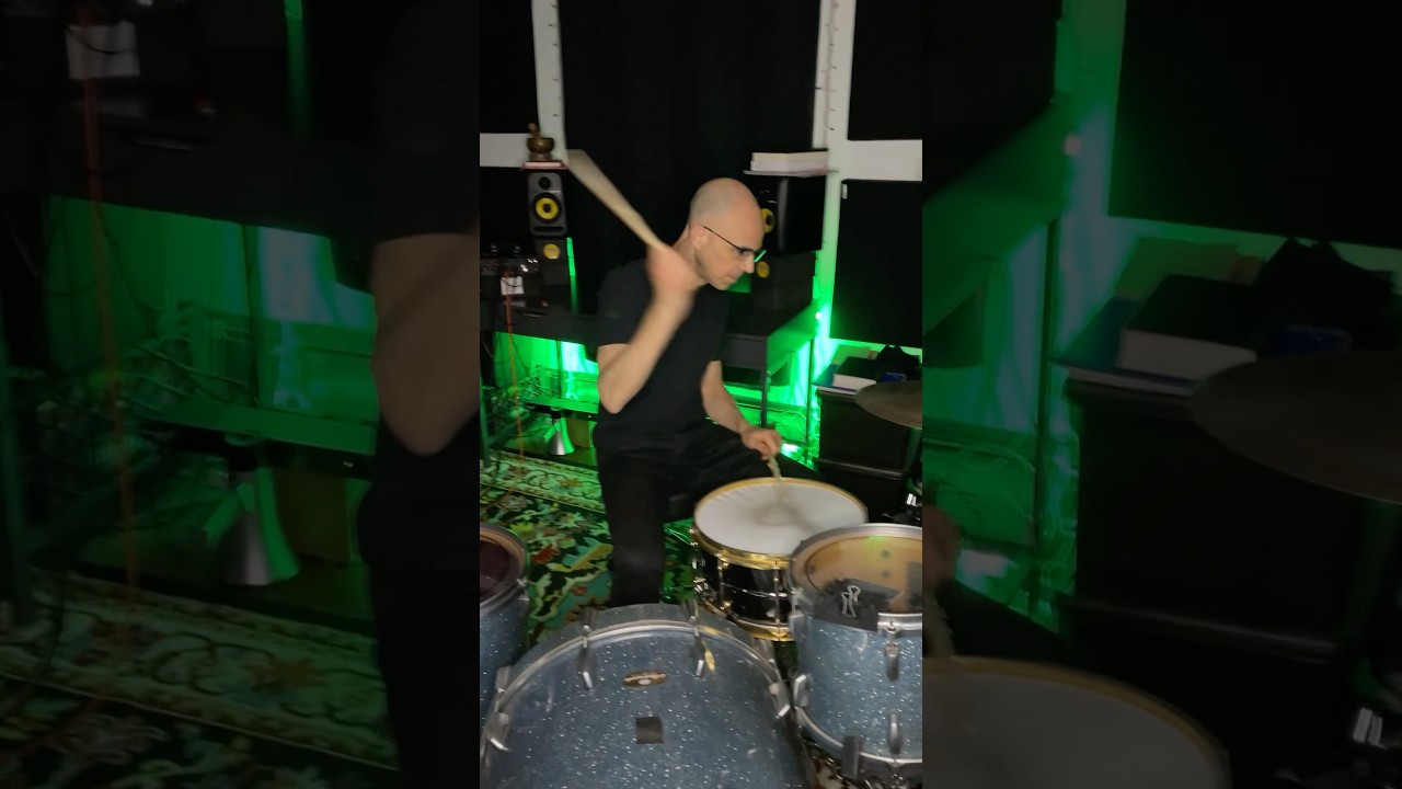 Moved by groove. #homestudio #makingbeats @PearlDrumsUS @SabianVault @VicFirthCompany