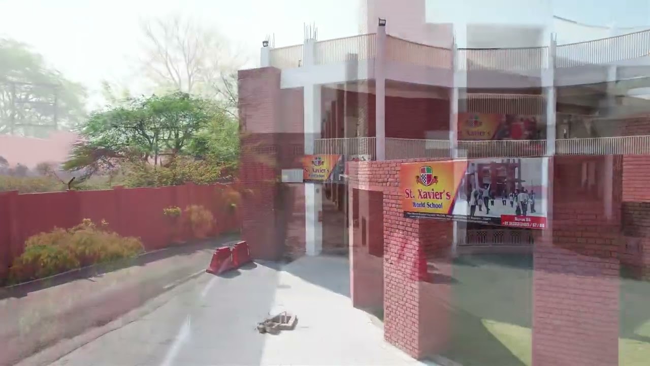 ST XAVIER'S WORLD SCHOOL BAGHPAT BOUNDRY WALL AND ARIAL VIEW