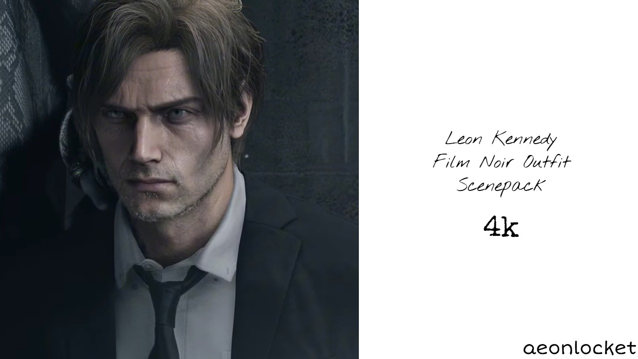 Leon S. Kennedy Scenepack 4K | Film Noir Outfit | Resident Evil 9 Requiem