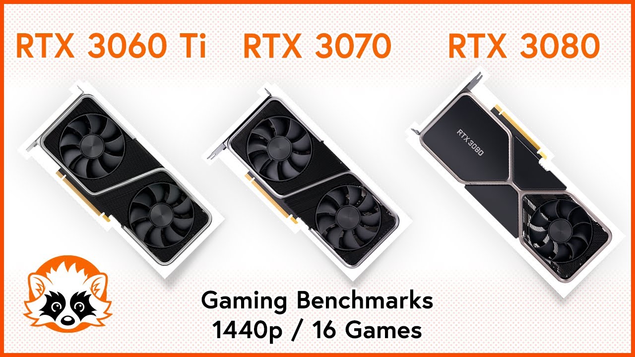 Nvidia GeForce RTX 3060 Ti vs. 3070 vs. 3080 - Nvidia RTX 3000 GPUs compared in 16 Games / 1440p