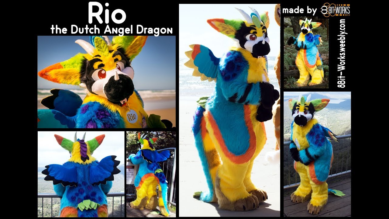 Rio the dutch angel dragon fursuit - by 8Bit-Works