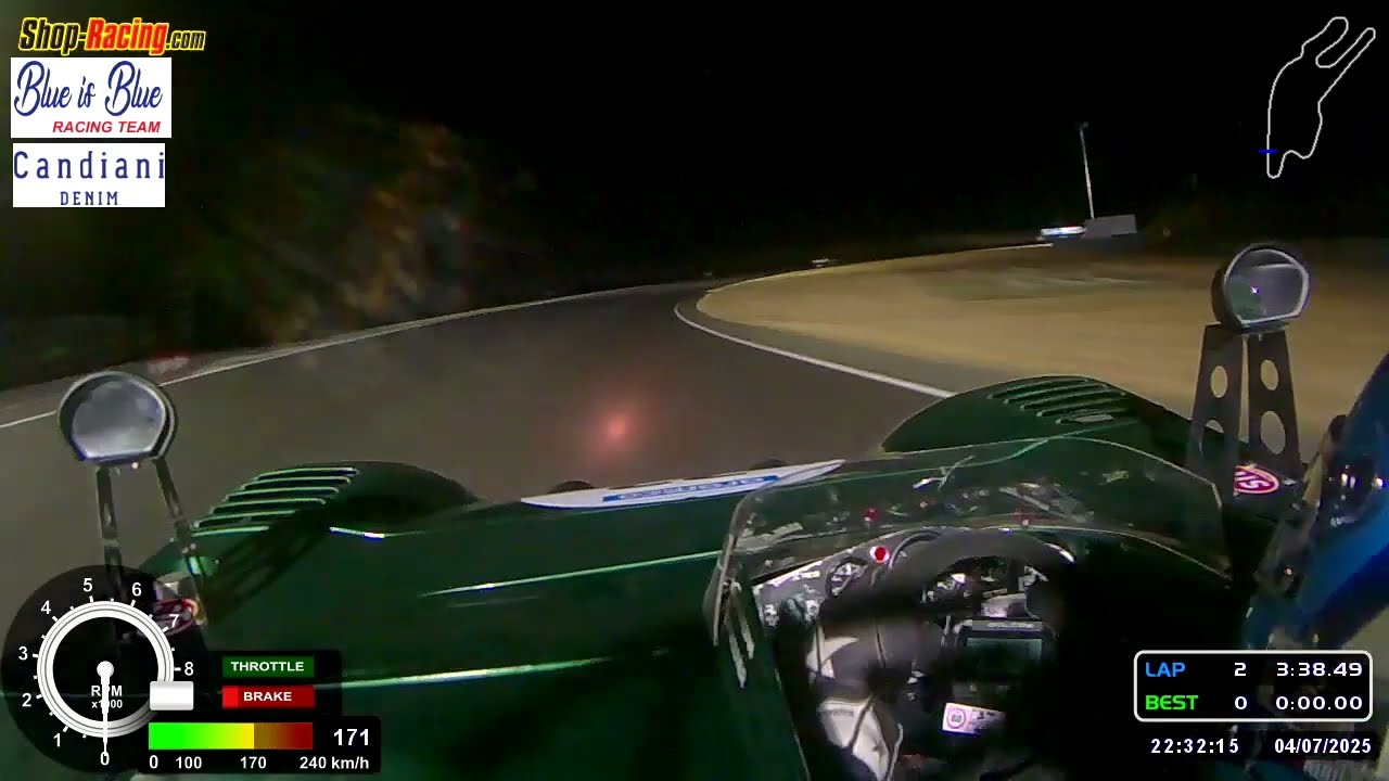Le Mans Classic 2025. Onboard Chevron B19, Night Session.