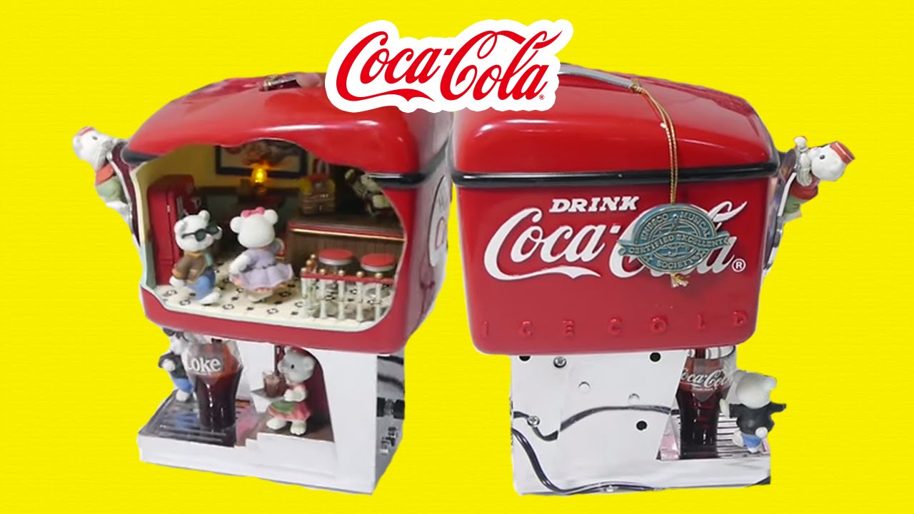 Enesco Coca Cola Collectable Music Box Mini Bar Shape Rare