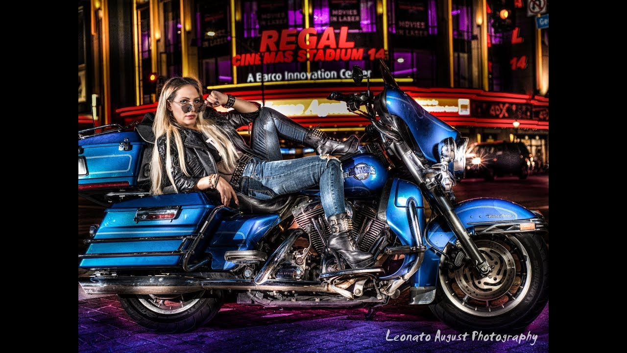 High fashion Harley davidson models photo shoot video - Leonato August Fashion Photographer